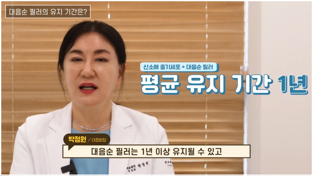 대음순필러의 평균유지기간 1년이다