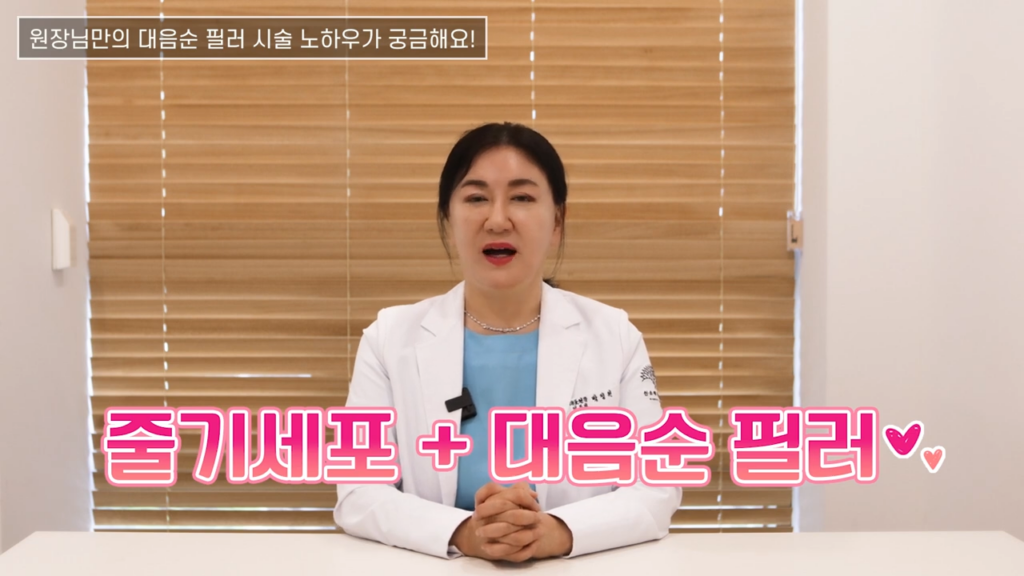 줄기세포와 대음순필러를 설명하는 사진