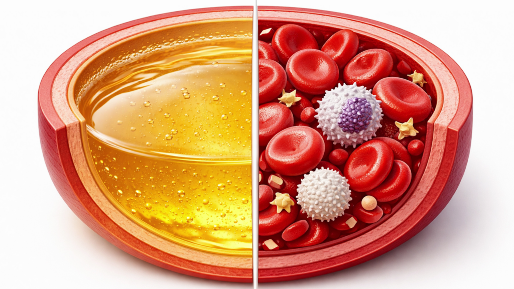 혈장교환술의 혈장에 대해서 설명하는 이미지입니다.