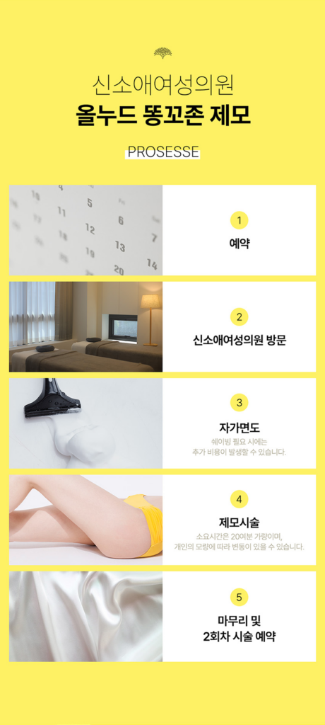 올누드레이저제모 진행 과정