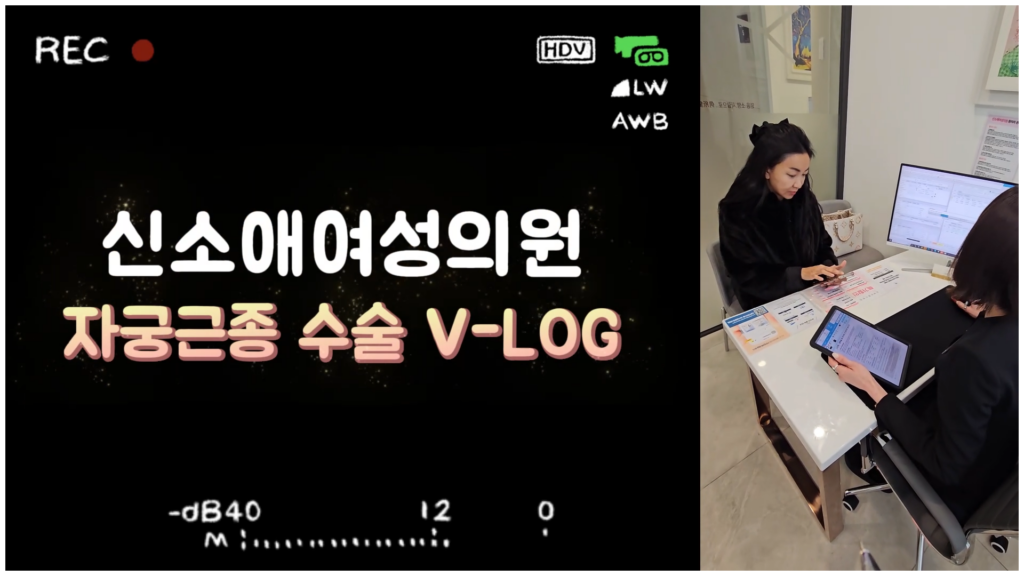 인플루언서 샴공님의 자궁근종수술후기 브이로그