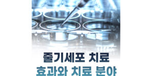 줄기세포치료 효과와 원리, 적용분야까지